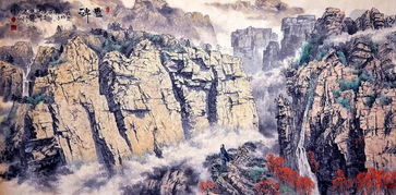 碗底山川一卷詩 硯楷山水畫作品賞析